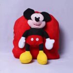 Red Color Mickey Mouse Plush Backpacks School Bag Stuffed Cartoon Character Bag for Boys Girls