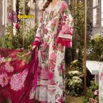 Printed Lawn Unstitched Designer Dress with Printed Chiffon Dupatta