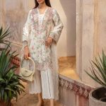 Printed pure Lawn Unstitched Designer Dress with Printed Chiffon Dupatta