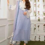 Summer Luxury Heavy Embroidery ChickenKari Cotton Unstitched Designer Dress with Organza  Dupatta