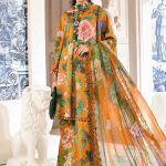 Summer Printed Lawn Unstitched Dress with Printed Chiffon Dupatta