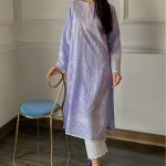 Summer Luxury  Purple LawnUnstitched Dress with Chiffon Embroidered Dupatta