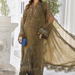 Luxury Heavy work Unstitched Chiffon Wedding Dress With Chiffon Embroidered Dupatta