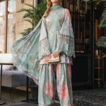 Printed Cambric Lawn Dress Digital Printed Chiffon Dupatta