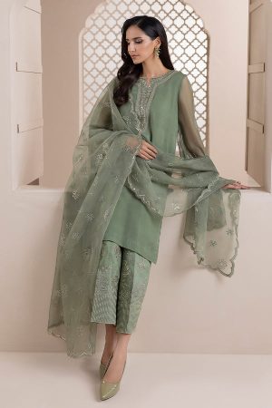 Elegant Luxury Work Unstitched Wedding Partywear Nikha Walima Engagement Mehndi Mayon Mint Green Dress