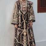 Elegant Luxury Work Unstitched Wedding Partywear Nikha Walima Engagement Mehndi Mayon GAHRARA Black Dress