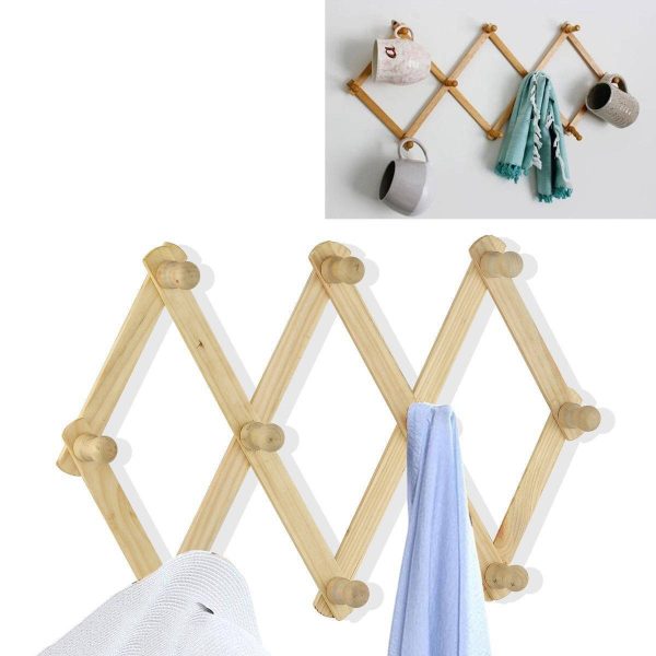 Wooden Wall Mounted Cloth Hanger Stand