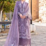 Elegant Luxury Work Unstitched Wedding Partywear Nikha Walima Engagement Mehndi Mayon Purple Dress