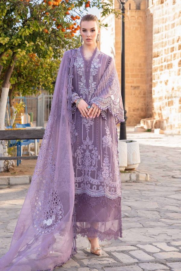 Elegant Luxury Work Unstitched Wedding Partywear Nikha Walima Engagement Mehndi Mayon Purple Dress