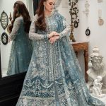 Elegant Luxury Work Unstitched Wedding Partywear Nikha Walima Engagement Mehndi Mayon Frock Maxi Dress