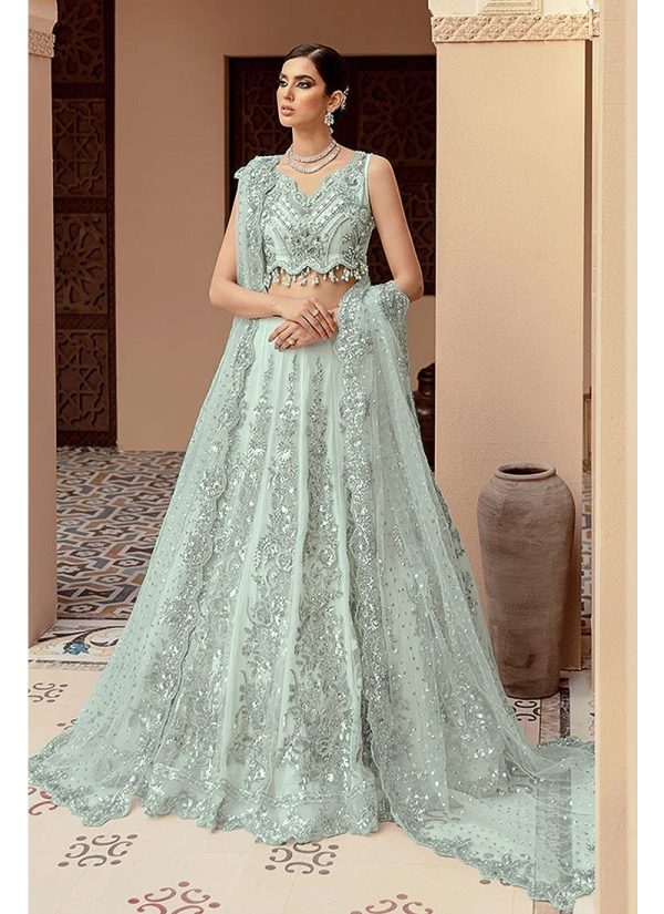 Elegant Luxury Work Unstitched Wedding Partywear Nikha Walima Engagement Mehndi Mayon Frock Maxi Dress