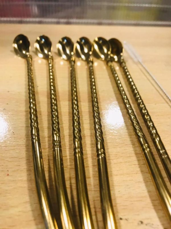 Metallic Spoon Set 6Pcs