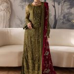 Elegant Luxury Work Unstitched Wedding Partywear Nikha Walima Engagement Mehndi Mayon Dress