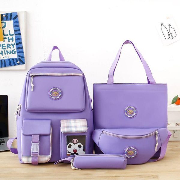 4pcs Fashion backpack school bag for girls boys