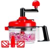 Crank Handle Food Processor Chopper, Multifunctional Vegetable Meat Chopper