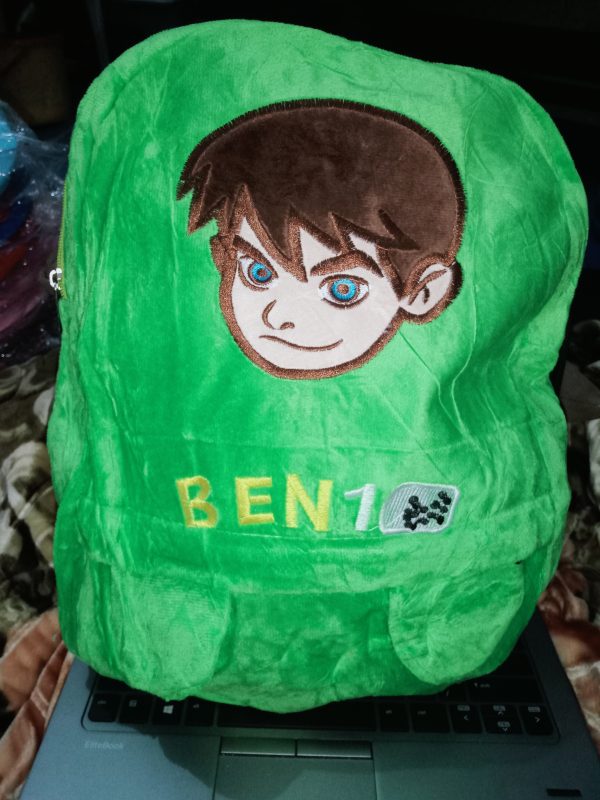 Ben10 Green Kids backpack Velvet Fluffy Bag Picnic Bag school Bag