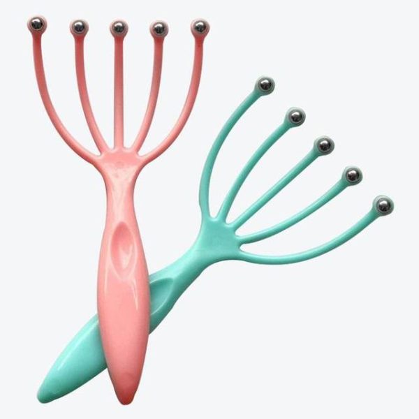 Head Scalp Massager Five Finger Claws Steel Relax SPA Hair Care for Scratching Head Relief