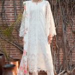 Elegant Summer Luxury Unstitched White Dress