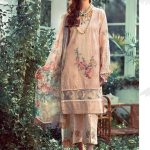 Elegant Luxury Chikankari Scifflie Embroidered Summer Lawn Dress