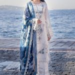 Elegant Luxury Chikankari Embroidered Summer Lawn Cotton Off-white White Dress