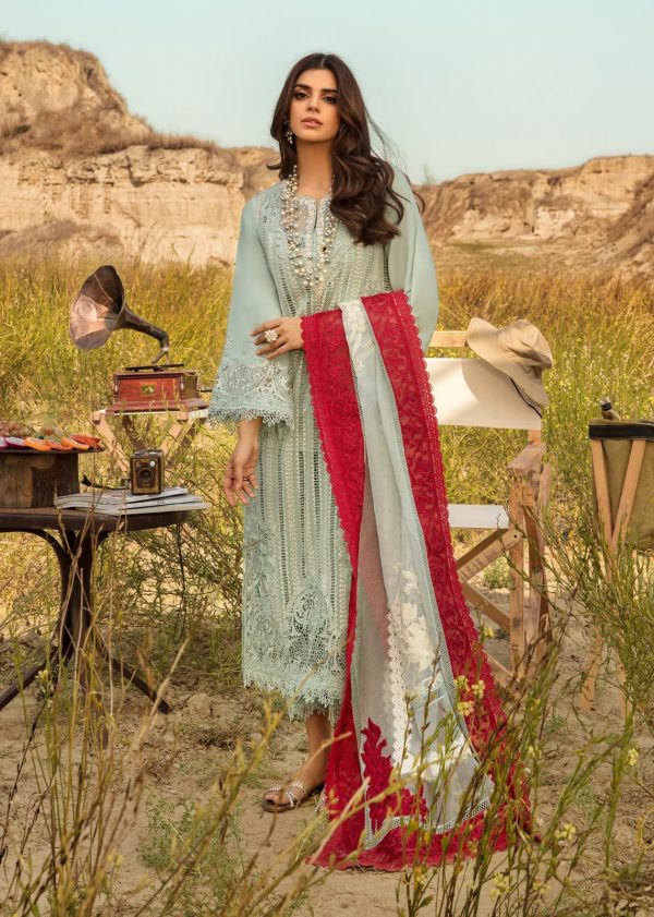 Elegant Luxury Chikankari Embroidered Summer Lawn Cotton Dress