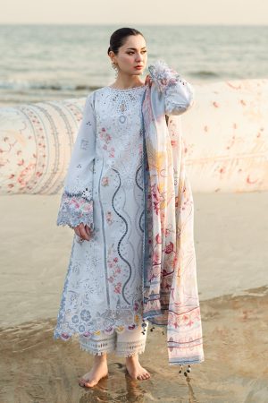 Elegant summer Luxury Chikankari Embroidery Lawn Unstitched Dress