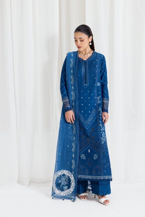 Elegant summer Luxury Chikankari Embroidery Lawn Cotton Unstitched Dress