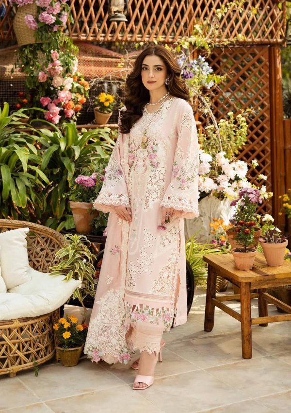 Elegant summer Luxury Chikankari Embroidery Cotton Unstitched Dress