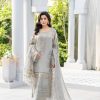 Elegant summer Luxury Chikankari Embroidery Lawn Cotton Unstitched Dress