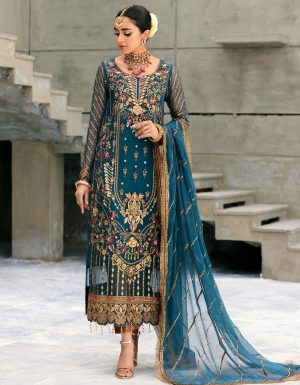 Elegant Luxury Work Unstitched Wedding Partywear Nikha Walima Engagement Mehndi Mayon Dress