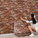 brown 3d Wall Stickers Faux Brick White Brick | Bedroom Home Decor Waterproof Self Adhesive Living Room Wallpaper