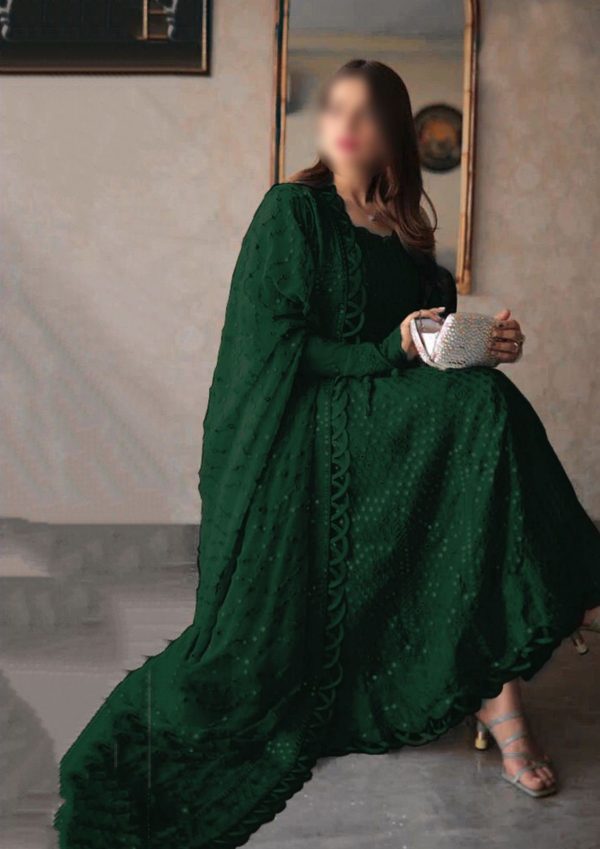 Elegant Luxury Work Unstitched Wedding Partywear Dress Nikha Walima Engagement Mehndi Mayon Dress