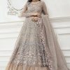 Elegant Luxury Work Unstitched Wedding Partywear Frock Maxi Dress Nikha Walima Engagement Mehndi Mayon Dress