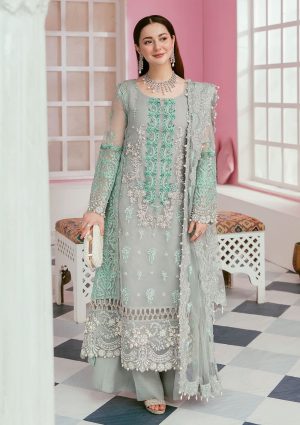 Elegant Luxury Work Unstitched Wedding Partywear Dress Nikha Walima Engagement Mehndi Mayon Dress