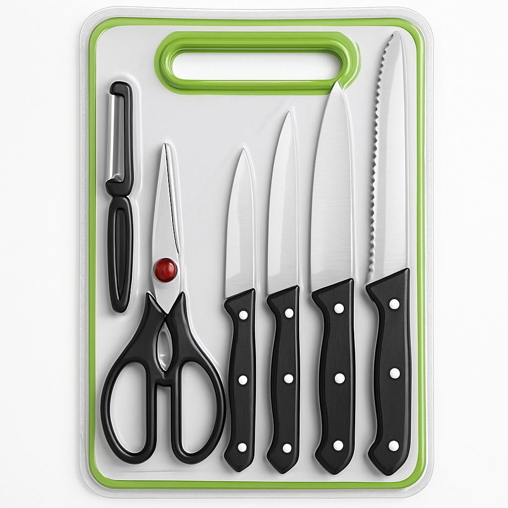 6 In 1 Stainless Steel Knives Set