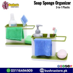 3-in-1 Soap Pump Dispenser with Sponge Holder