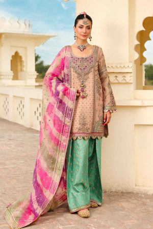 Elegant Luxury Work Unstitched Wedding Partywear Dress Nikha Walima Engagement Mehndi Mayon Dress