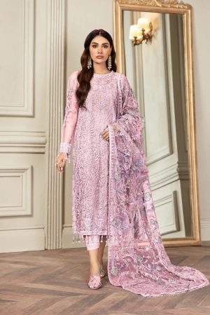 Elegant Luxury Work Unstitched Wedding Partywear Pink Dress Nikha Walima Engagement Mehndi Mayon Dress