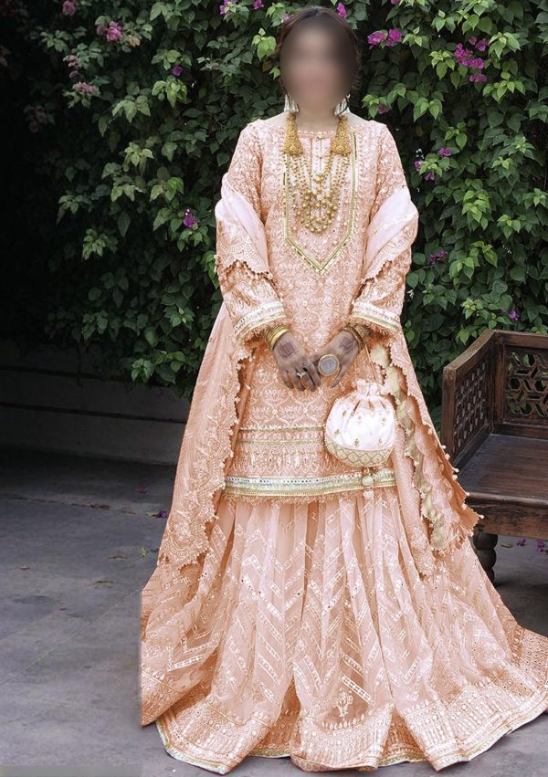 Elegant Luxury Work Unstitched Wedding Partywear Dress Nikha Walima Engagement Mehndi Mayon Lehnga Dress