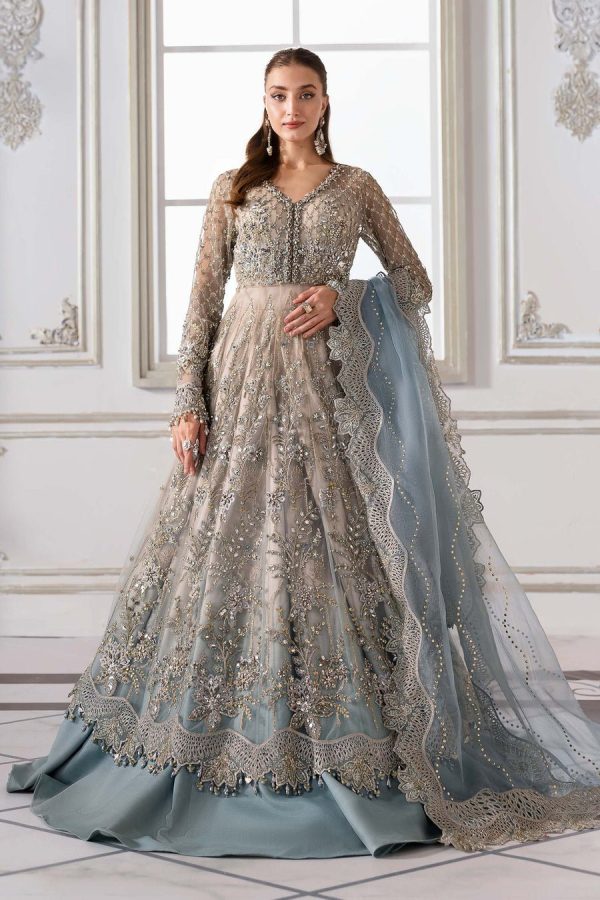 Elegant Luxury Work Unstitched Wedding Partywear Frok Dress Nikha Walima Engagement Mehndi Mayon Dress