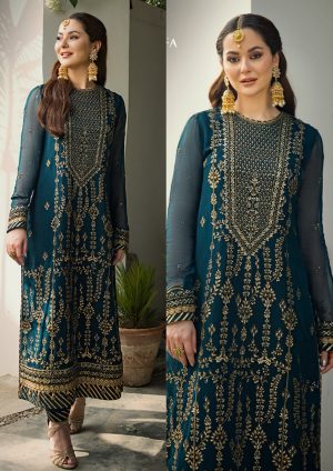 Elegant Luxury Work Unstitched Wedding Partywear Dress Nikha Walima Engagement Mehndi Mayon Dress