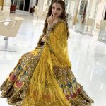 Elegant Luxury Work Unstitched Wedding Partywear Yellow Frock Dress Nikha Walima Engagement Mehndi Mayon Dress