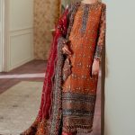 Elegant Luxury Work Unstitched Wedding Partywear Dress Nikha Walima Engagement Mehndi Mayon Dress