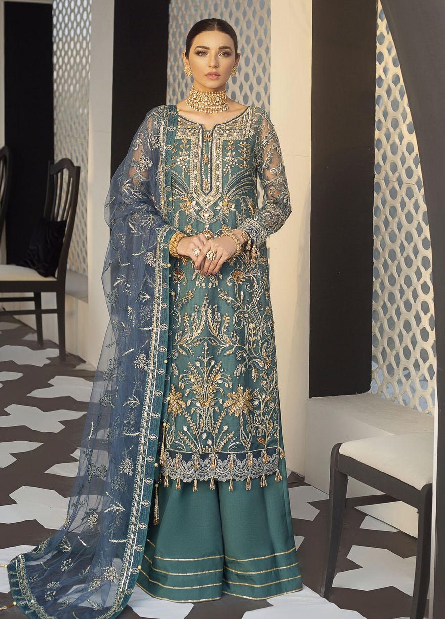 Elegant Luxury Work Unstitched Wedding Partywear Dress Nikha Walima Engagement Mehndi Mayon Dress