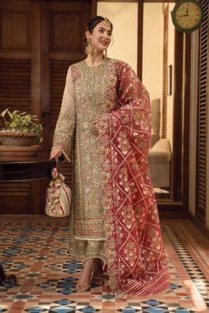 Elegant Luxury Work Unstitched Wedding Partywear  Dress Nikha Walima Engagement Mehndi Mayon Dress