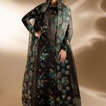 Elegant Luxury Work Unstitched Wedding Partywear Black Dress Nikha Walima Engagement Mehndi Mayon Dress