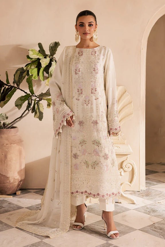 Elegant Luxury Work Unstitched Wedding Partywear white Dress Nikha Walima Engagement Mehndi Mayon Dress