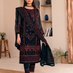 Elegant Luxury Work Unstitched Wedding Partywear Black Dress Nikha Walima Engagement Mehndi Mayon Dress