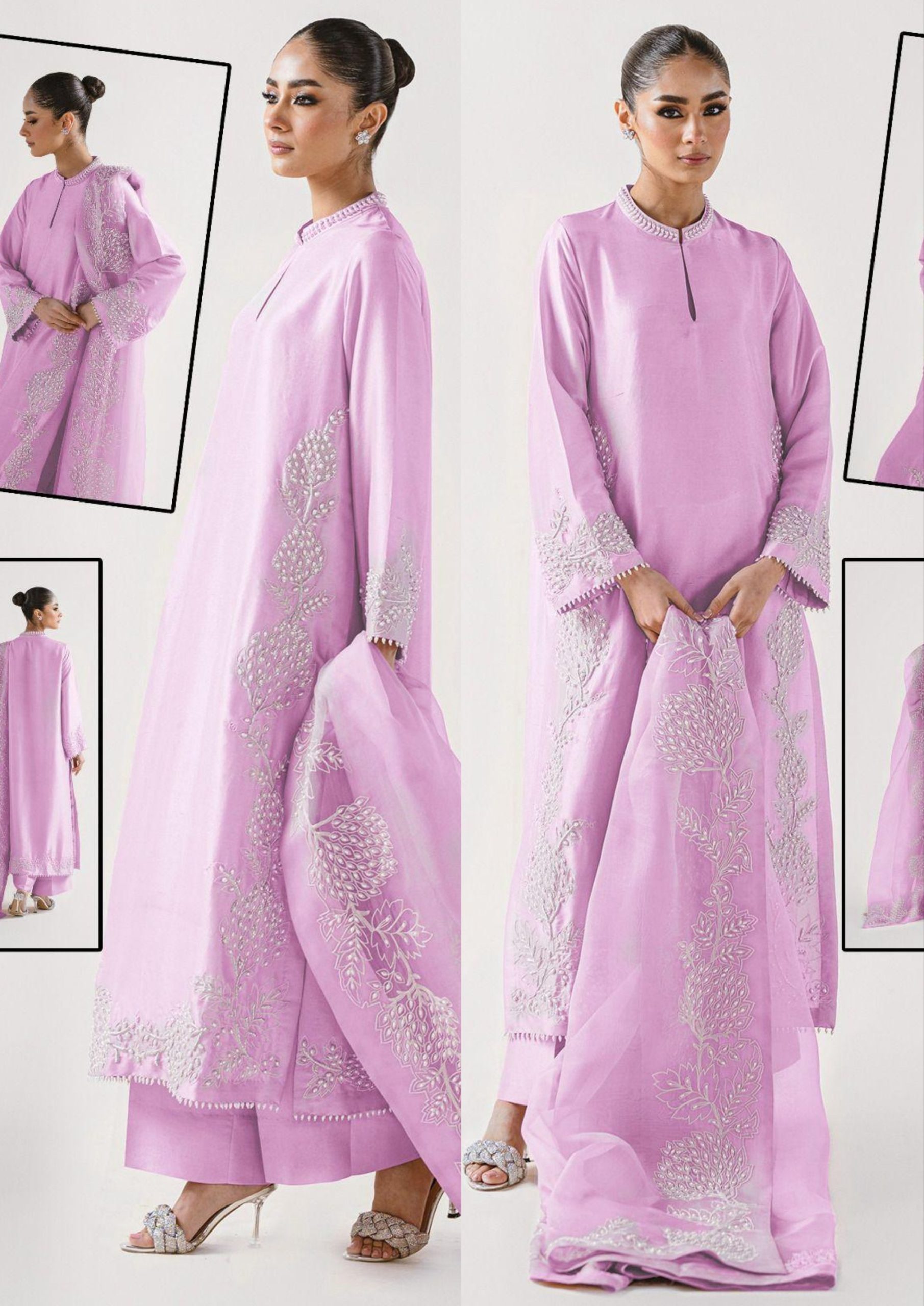 Elegant Luxury Work Unstitched Wedding Partywear pink Dress Nikha Walima Engagement Mehndi Mayon Dress