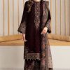 Velvet Elegant Luxury Work Unstitched Wedding Partywear Maroon Winter Dress Nikha Walima Engagement Mehndi Mayon Dress